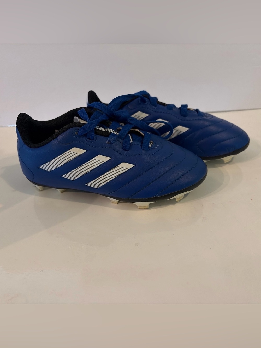 Adidas Unisex kids Soccer Cleats - Blue with White Stripes US Size 11K